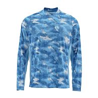 Футболка Simms Solarflex Crewneck Prints, 11827-931-30, M, Hex Camo Sky Blue, купить, цены в Киеве и Украине, интернет-магазин | Zabros