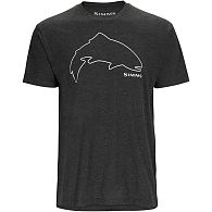 Футболка Simms Trout Outline T-Shirt, 13519-086-40, L, Charcoal Heather, купить, цены в Киеве и Украине, интернет-магазин | Zabros