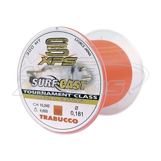 Фотографія Trabucco S-Force XPS Surf Casting, 053-47-220, 0,23 мм, 6,46 кг, 300 м, Orange