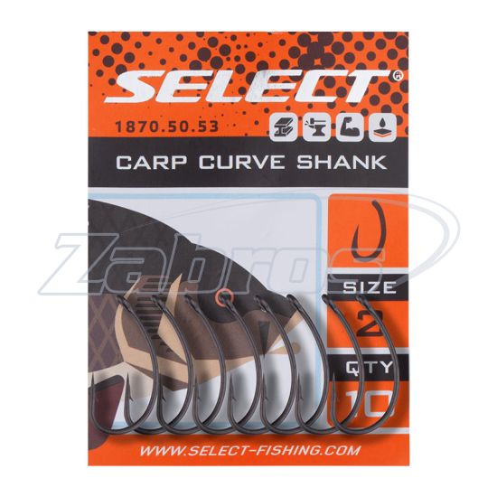 Фотографія Select Carp Curve Shank, 6, 10 шт, Black