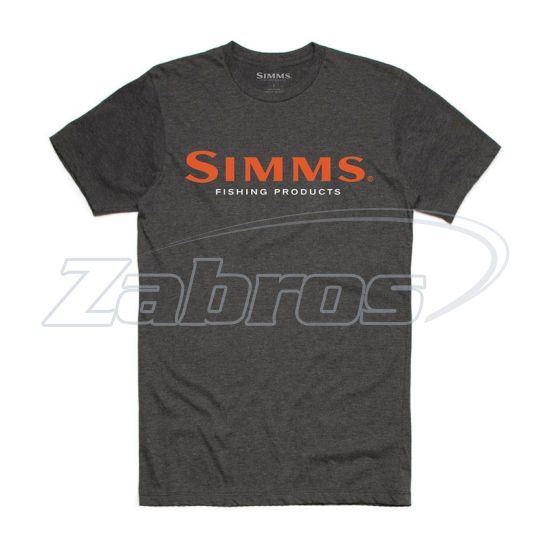 Фото Simms Logo T-Shirt, 12803-086-30, M, Charcoal Heather