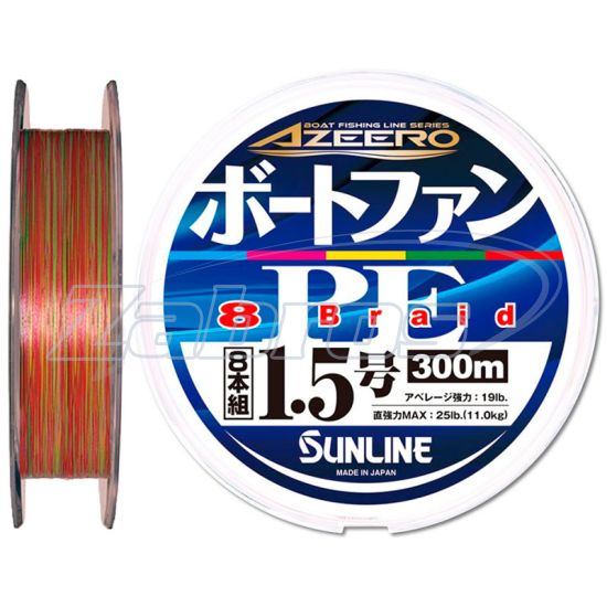 Фото Sunline Azeero Boat Fan PE x8, #1,2, 0,18 мм, 9 кг, 200 м, Multi Color