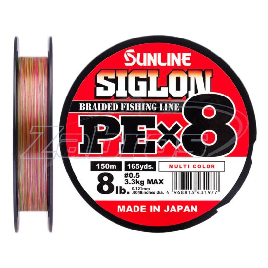 Фото Sunline Siglon PE х8, #1,7, 0,22 мм, 13 кг, 150 м, Multi Color