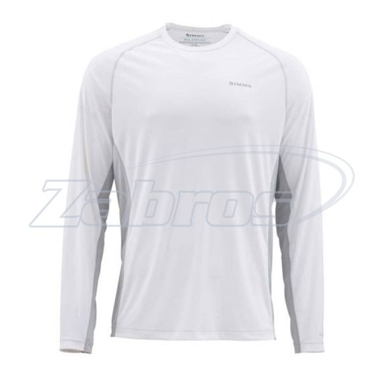 Фото Simms Solarflex Crewneck Shirt-Solid, 12726-183-50, XL, White 2