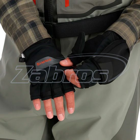 Ціна Simms Windstopper Foldover Fishing Mitt, 13793-001-30, M, Black