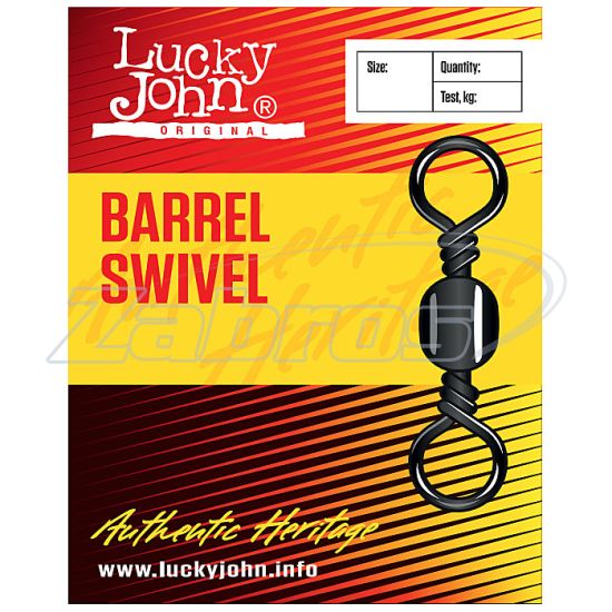 Картинка Lucky John Barrel Swivel Black, 5006-007, 20 кг, 7 шт
