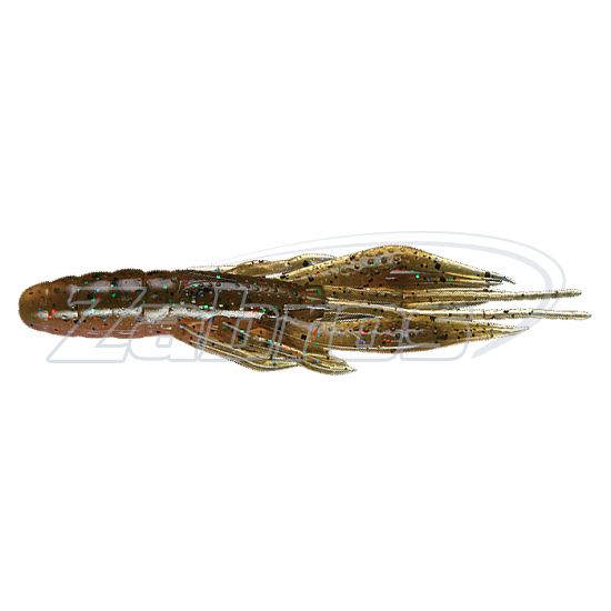 Фото Jackall Waver Shrimp, 3,50", 8,9 см, 7 шт, Green Pumpkin/Natural