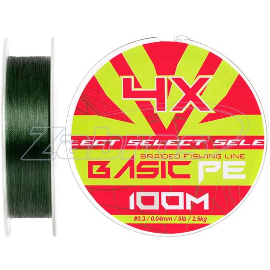 Фото Select Basic PE 4x, 0,16 мм, 8,3 кг, 100 м, Dark Green