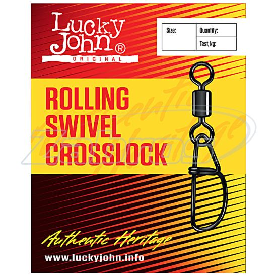Фотографія Lucky John Rolling Swivel Crosslock, LJ5057-K010, 55 кг, 5 шт
