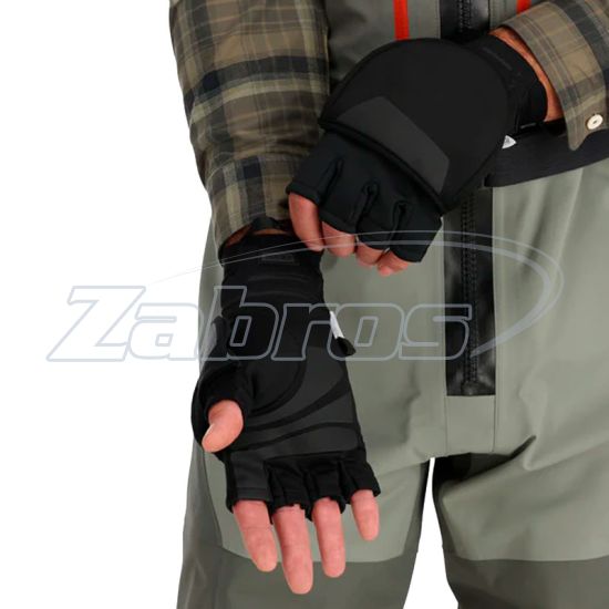 Simms Windstopper Foldover Fishing Mitt, 13793-001-10, XS, Black, Киев