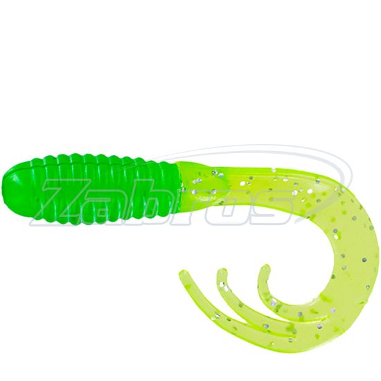 Фото Big Bite Baits Triple Tip Grub, 2,00", 5,08 см, 10 шт, Green/Chart Silver