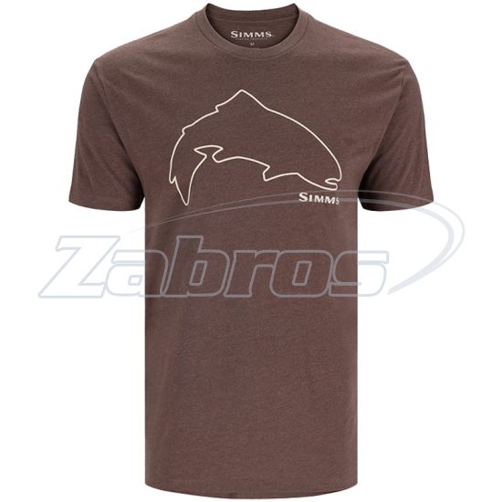 Фото Simms Trout Outline T-Shirt, 13519, M, Brown Heather