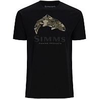 Футболка Simms Trout Regiment Camo Fill T-Shirt, 14101-001-30, M, Black, купити, ціни в Києві та Україні, інтернет-магазин | Zabros