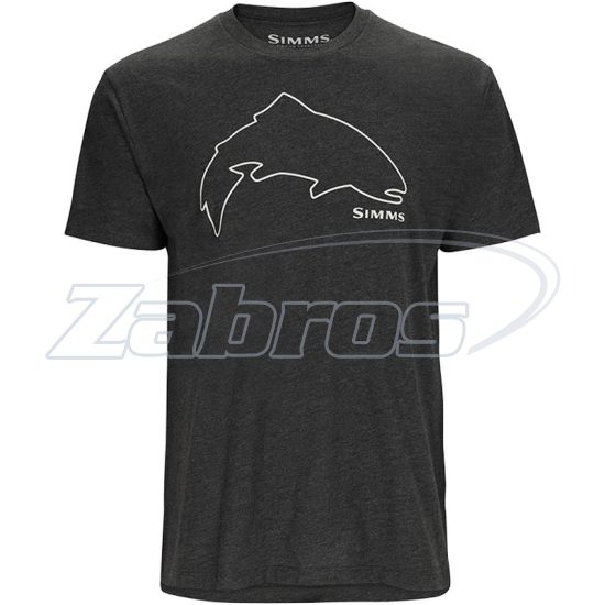 Фото Simms Trout Outline T-Shirt, 13519, XL, Charcoal Heather