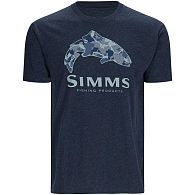 Футболка Simms Trout Regiment Camo Fill T-Shirt, 14101-414-50, XL, Navy Heather, купить, цены в Киеве и Украине, интернет-магазин | Zabros