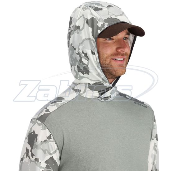 Картинка Simms Bugstopper SolarFlex Hoody, 13682-2001-40, L, Cinder/Regiment Camo Cinder