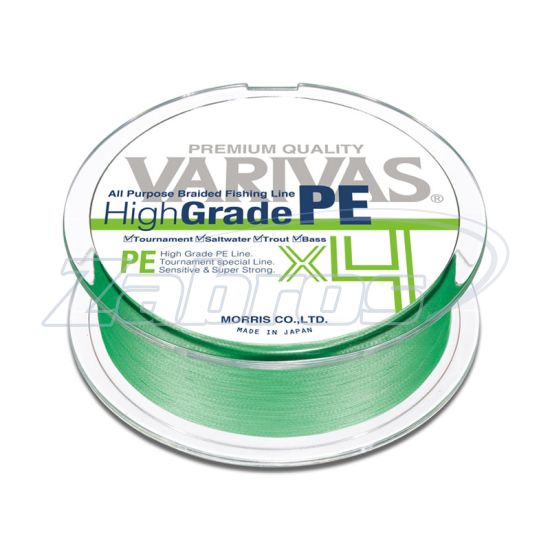 Фото Varivas High Grade PE X4, #1, 0,17 мм, 8,16 кг, 150 м, Flash Green