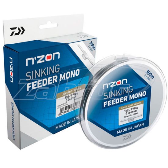 Фото Daiwa N'Zon Line Sinking Feeder Mono, 12405-020, 0,2 мм, 3,08 кг, 300 м, Matt Brown