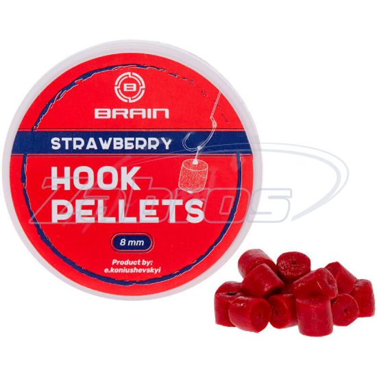 Фото Brain Hook Pellets Strawberry (клубника), 12 мм, 70 г