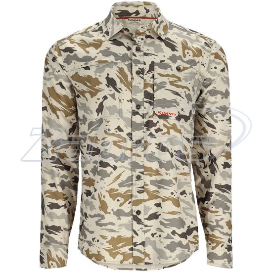 Фото Simms Challenger LS Shirt, 13643-3002-20, S, Ghost Camo Stone
