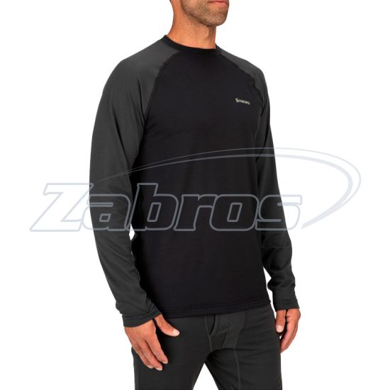 Фотографія Simms Lightweight Baselayer Top, 13309-001-30, M, Black