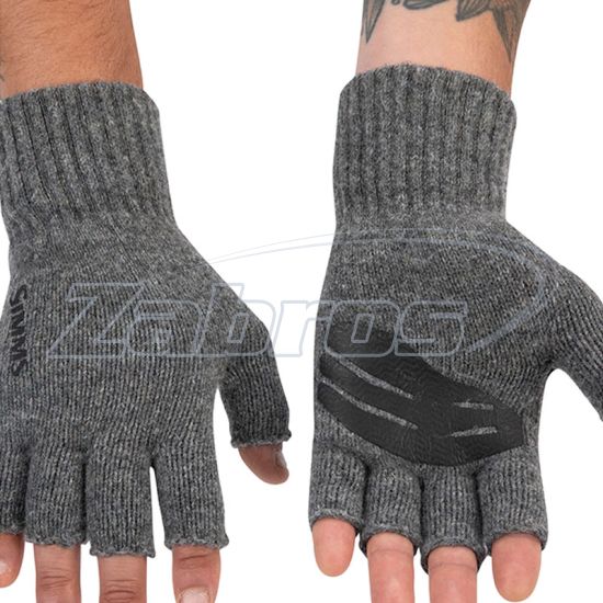 Картинка Simms Wool Half-Finger Glove, 13234-030-4050, L/XL, Steel