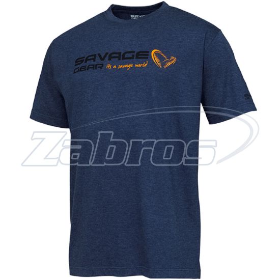 Фото Savage Gear Signature Logo T-Shirt, 73658, XXL, Blue Melange