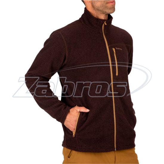 Фотография Simms Rivershed Full Zip, 13071-901-50, XL, Mahogany