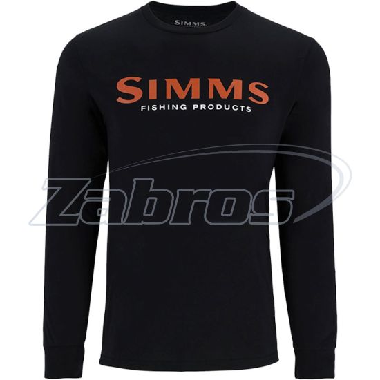 Фото Simms Logo LS Shirt, 13626-1292-30, M, Jet Black