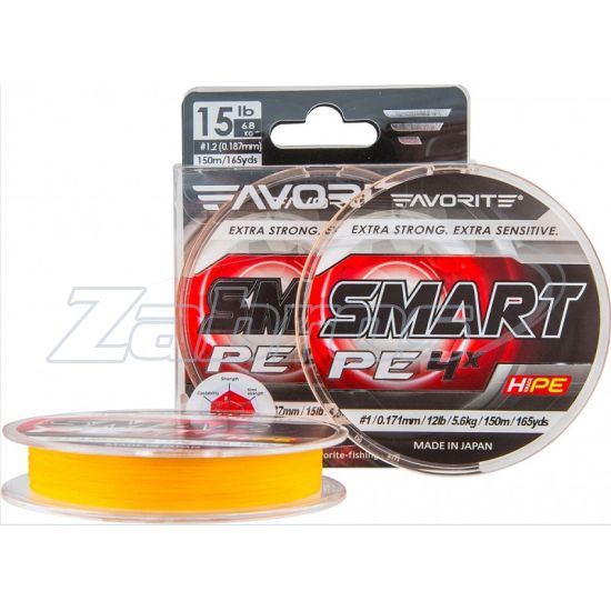 Картинка Favorite Smart PE 4x, #0,5, 0,11 мм, 3,6 кг, 150 м, Orange