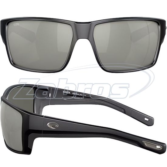 Фотография Costa Del Mar Reefton Pro, 97963911184, Matte Black, Gray Silver Mirror, Glass