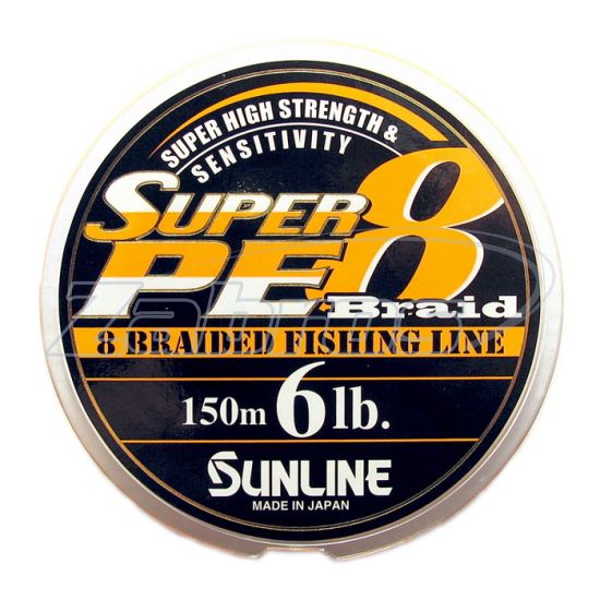 Фото Sunline Super PE 8 Braid, #2,5, 0,26 мм, 12,5 кг, 150 м, Orange