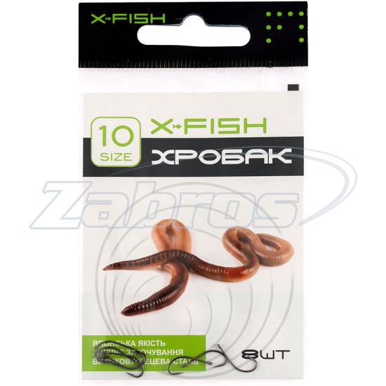 Картинка X-Fish Червь, 8, 8 шт Картинка X-Fish Червь, 8, 8 шт