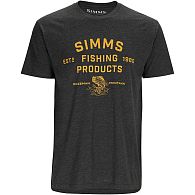 Футболка Simms Stacked Logo Bass T-Shirt, 14097-086-50, XL, Charcoal Heather, купить, цены в Киеве и Украине, интернет-магазин | Zabros