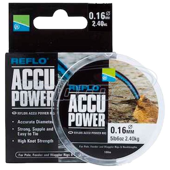 Фото Preston Accu Power, 0,16 мм, 2,4 кг, 100 м