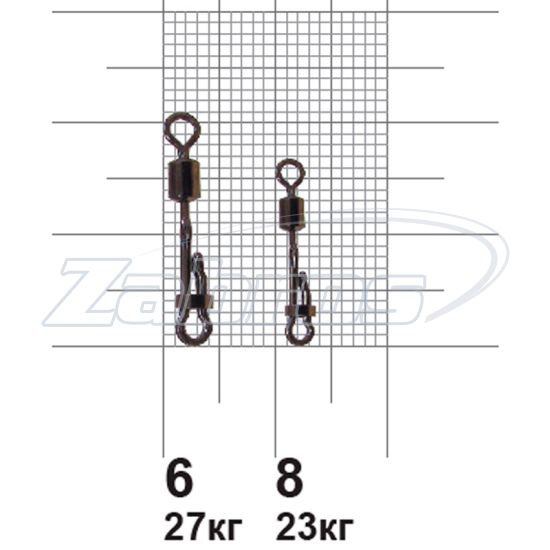 Фотографія MiniMax Side-Line Rolling Swivel, YM-1012-8, 23 кг, 10 шт