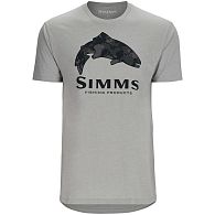 Футболка Simms Trout Regiment Camo Fill T-Shirt, 14101-1181-40, L, Cinder Heather, купить, цены в Киеве и Украине, интернет-магазин | Zabros