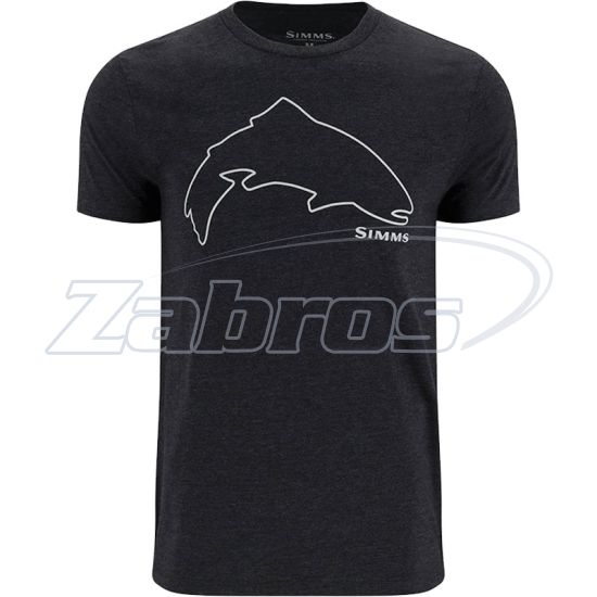 Фото Simms Trout Outline T-Shirt, 13519-1293-20, S, Dark Gunmetal Heather