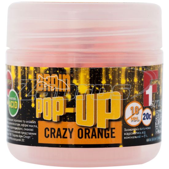 Фото Brain Pop-Up F1, Crazy Orange (апельсин), 20 г,10 мм
