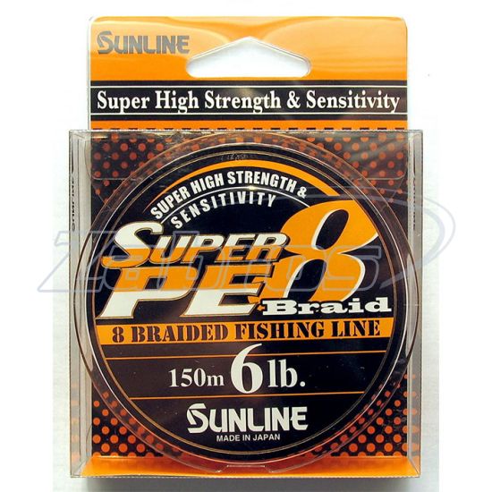 Картинка Sunline Super PE 8 Braid, #1,5, 0,21 мм, 7,5 кг, 150 м, Orange