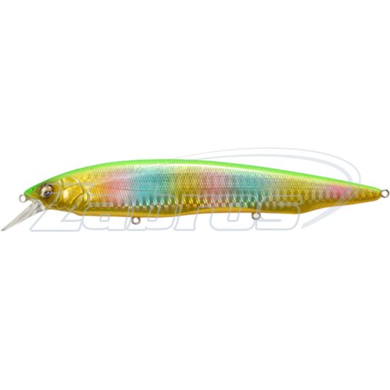 Фото Megabass Kanata SW 160F, 16 см, 31 г, 2,2 м, GG Gold Lime Rainbow