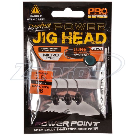 Фотография Rapture Power Micro Jigheads, 0,8 г, #4, 3 шт