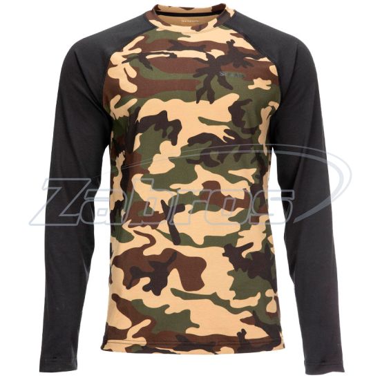 Фото Simms Lightweight Baselayer Top, 13309-569-60, XXL, Woodland Camo