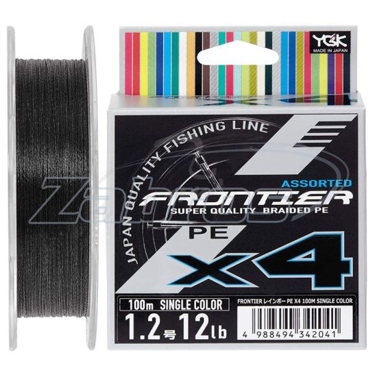 Фото YGK Frontier X4, #0,6, 0,128 мм, 2,7 кг, 100 м, Black
