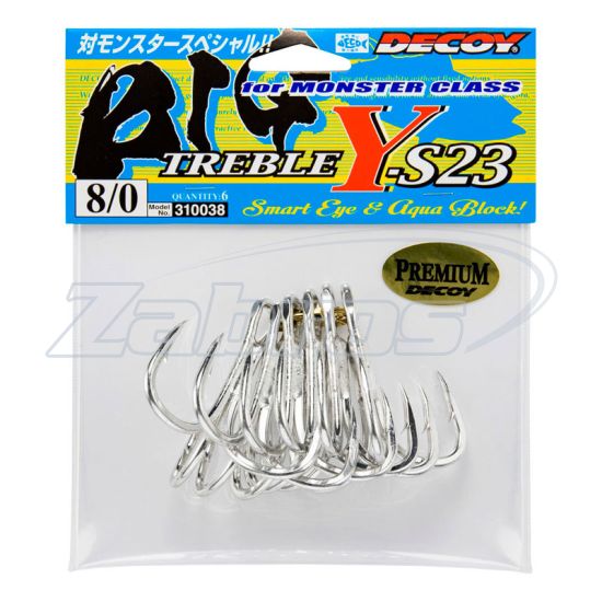 Картинка Decoy Y-S23, Big Treble, 8/0, 6 шт