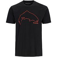 Футболка Simms Trout Outline T-Shirt, 13519-001-30, M, Black, купить, цены в Киеве и Украине, интернет-магазин | Zabros
