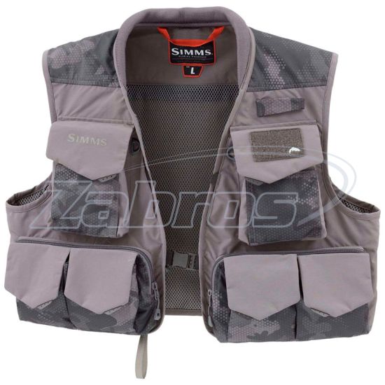 Фото Simms Freestone Fishing Vest, 12064-008-50, XL, Hex Flo Camo Carbon