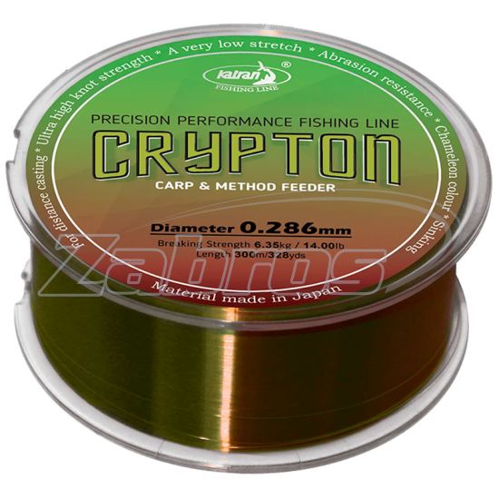 Фото Katran Crypton Carp & Method Feeder, 0,286 мм, 6,35 кг, 300 м, Green-Red