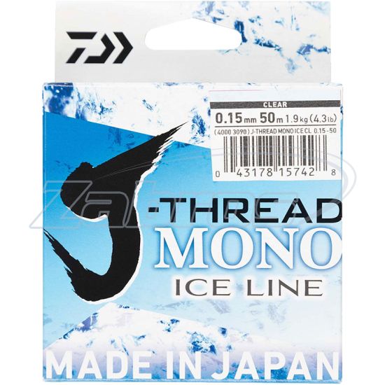 Фотографія Daiwa J-Thread Mono Ice, 0,21 мм, 3,8 кг, 50 м Фотографія Daiwa J-Thread Mono Ice, 0,21 мм, 3,8 кг, 50 м