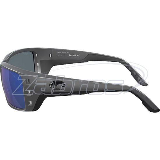 Малюнок Costa Del Mar Permit, 97963555616, Matte Gray Blue Mirror, Polycarbonate